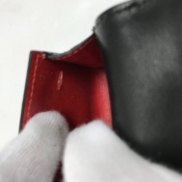 Christian Louboutin studs airpods apple pouch Earphone case Leather Black/Red - Picture 11 of 11